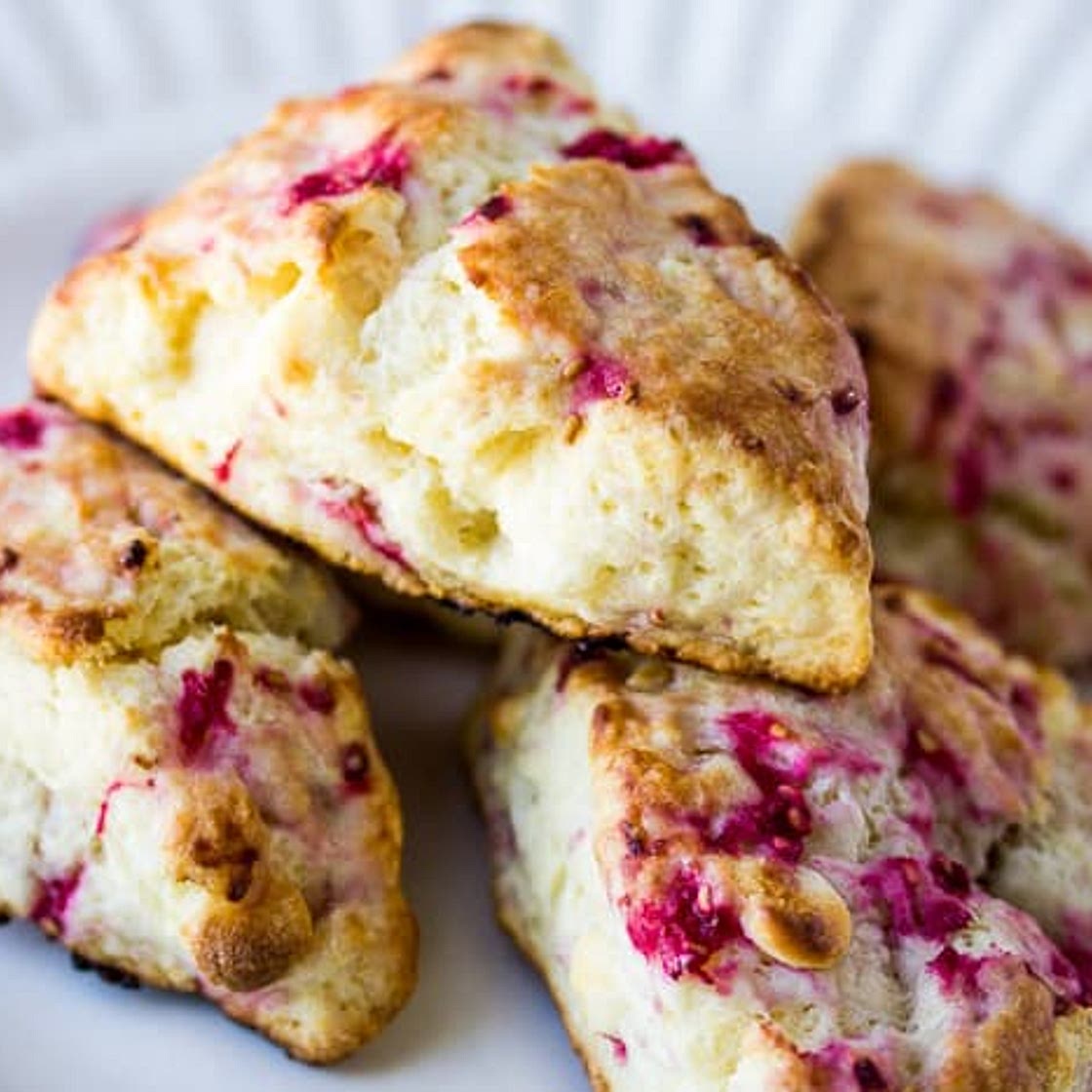 White Chocolate Raspberry Scones