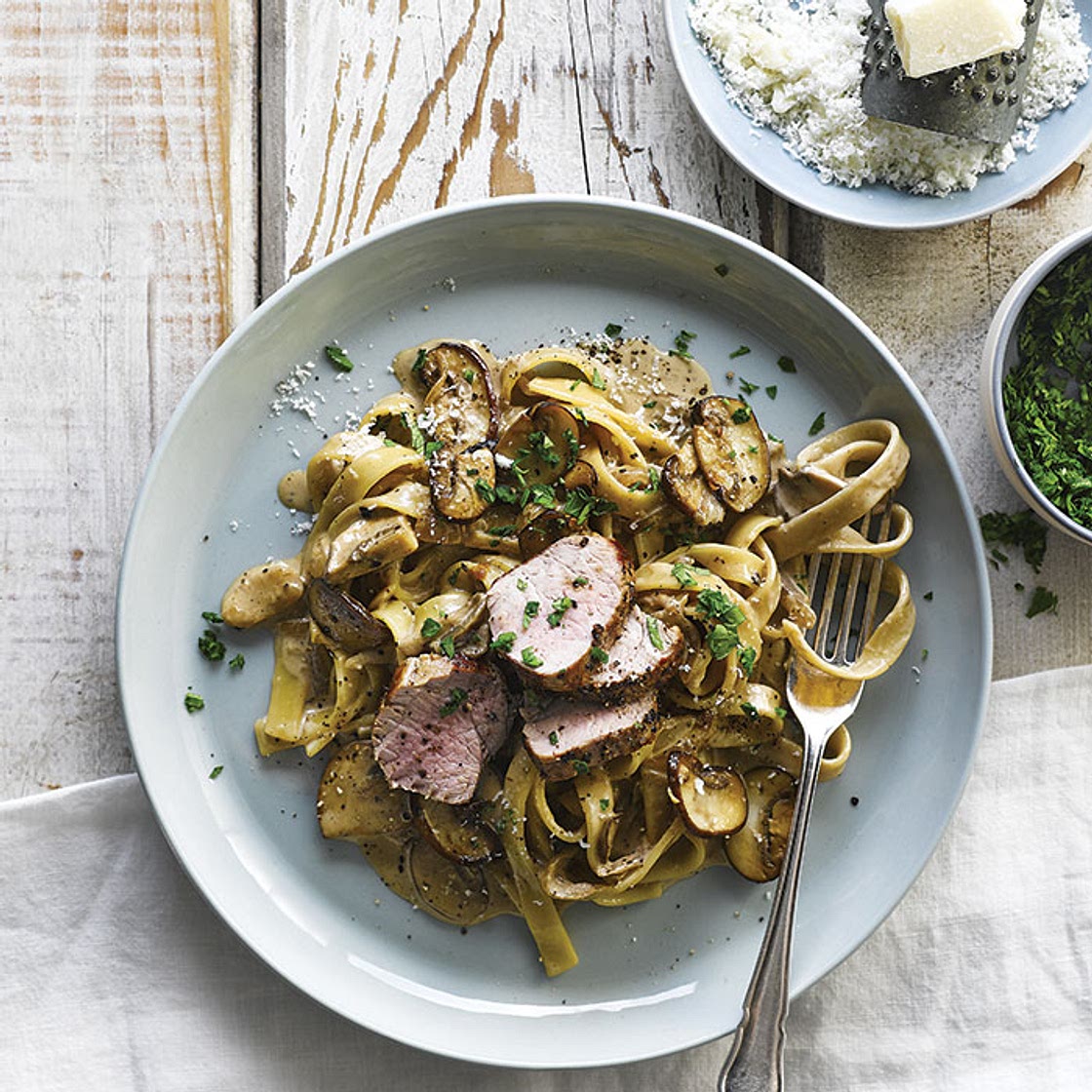 Creamy Pork Tagliatelle