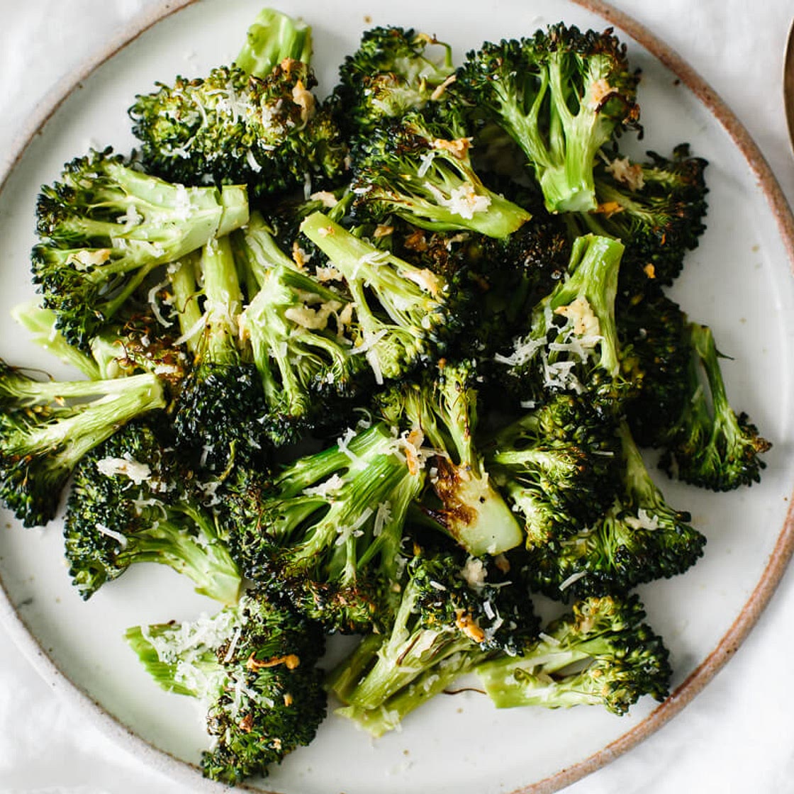 Roasted Broccoli with Garlic & Parmesan