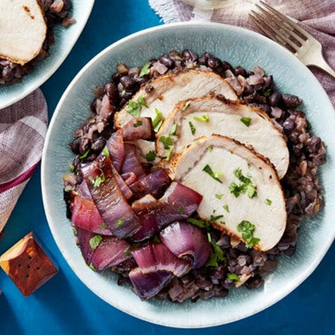 Sweet Red Onion & Black Beans