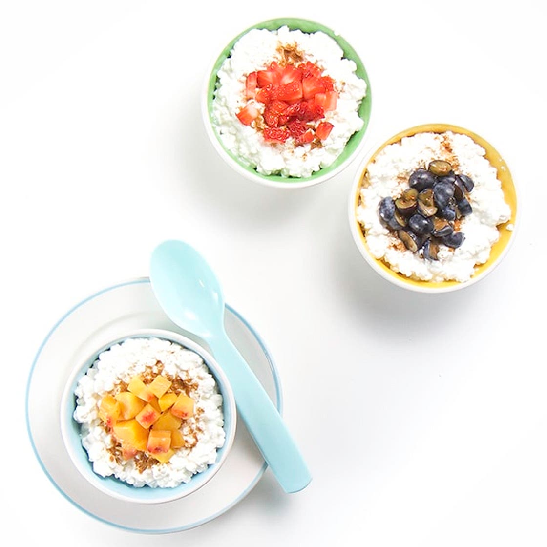 Cottage Cheese + Fruit Bowl for Baby + Toddler