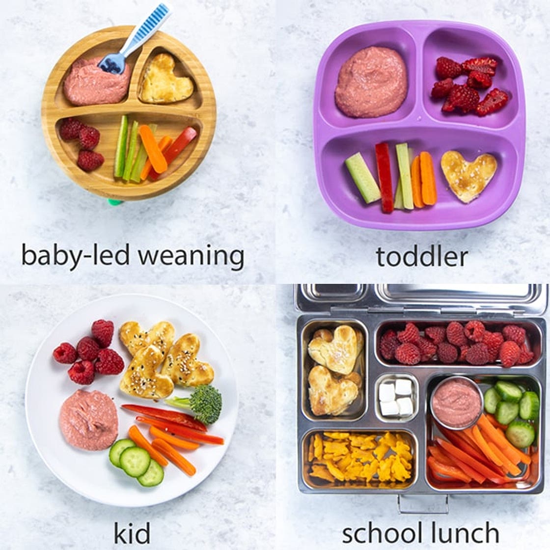 Beet Hummus for Baby, Toddler + Kids (Hidden Veggie) - Baby Foode