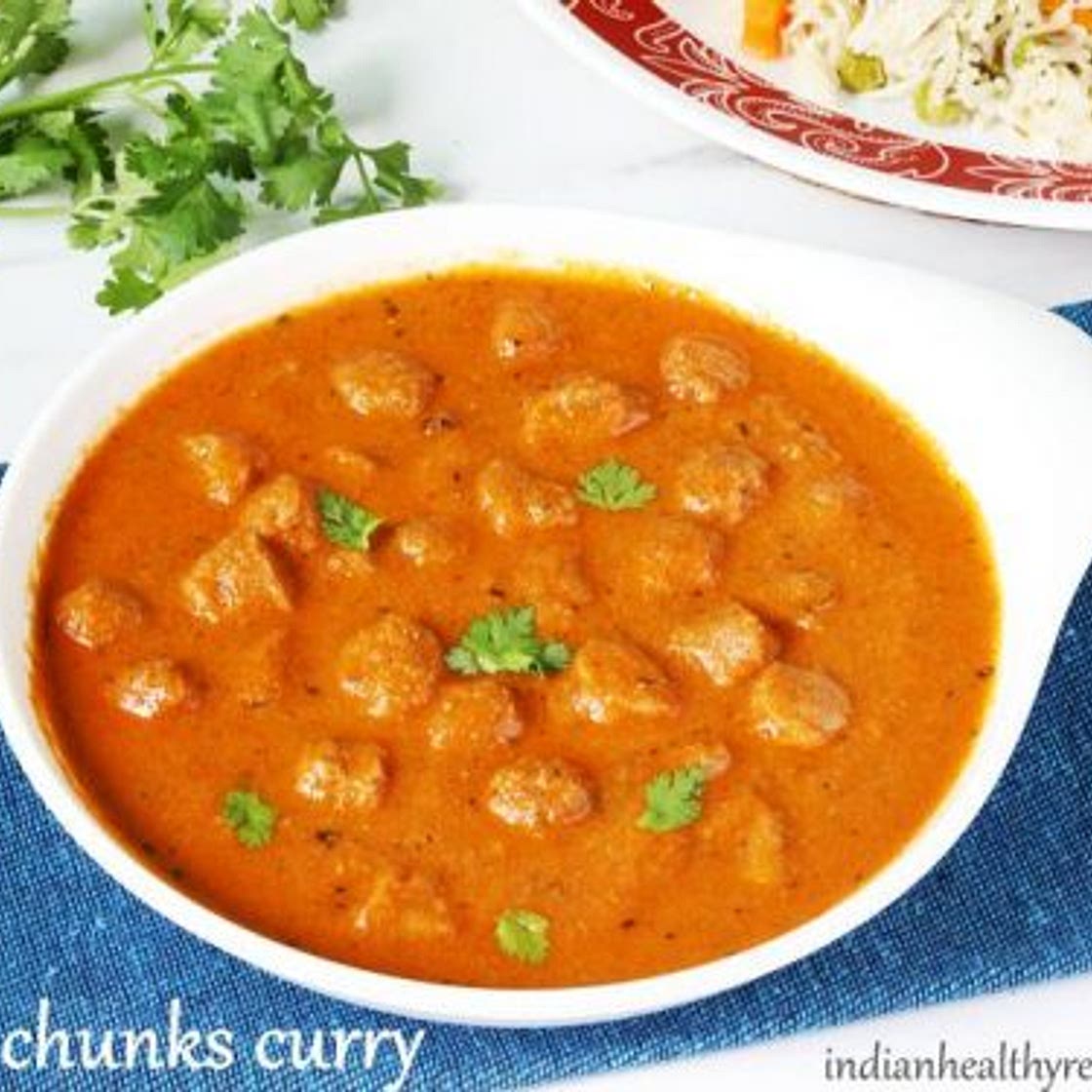 Soya chunks curry recipe | meal maker curry | soya chunks recipes