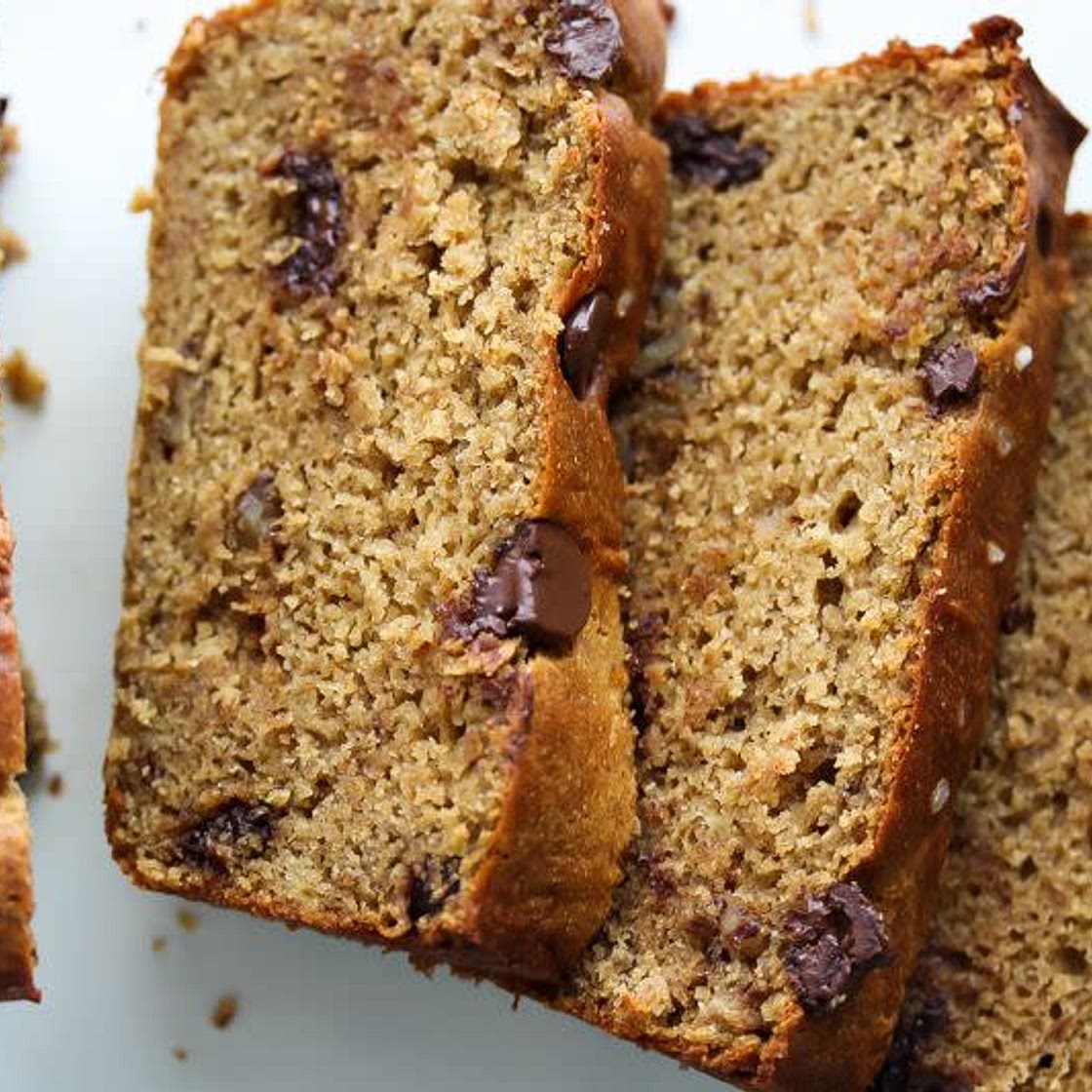 Chickpea banana chocolate bread