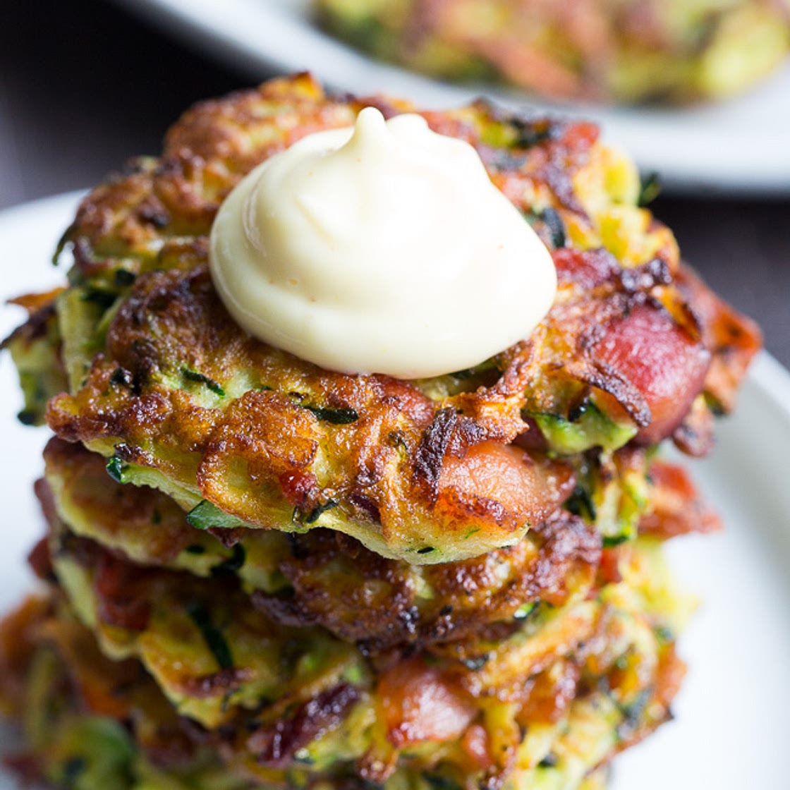 Bacon Zucchini Fritters {Paleo, Whole30}