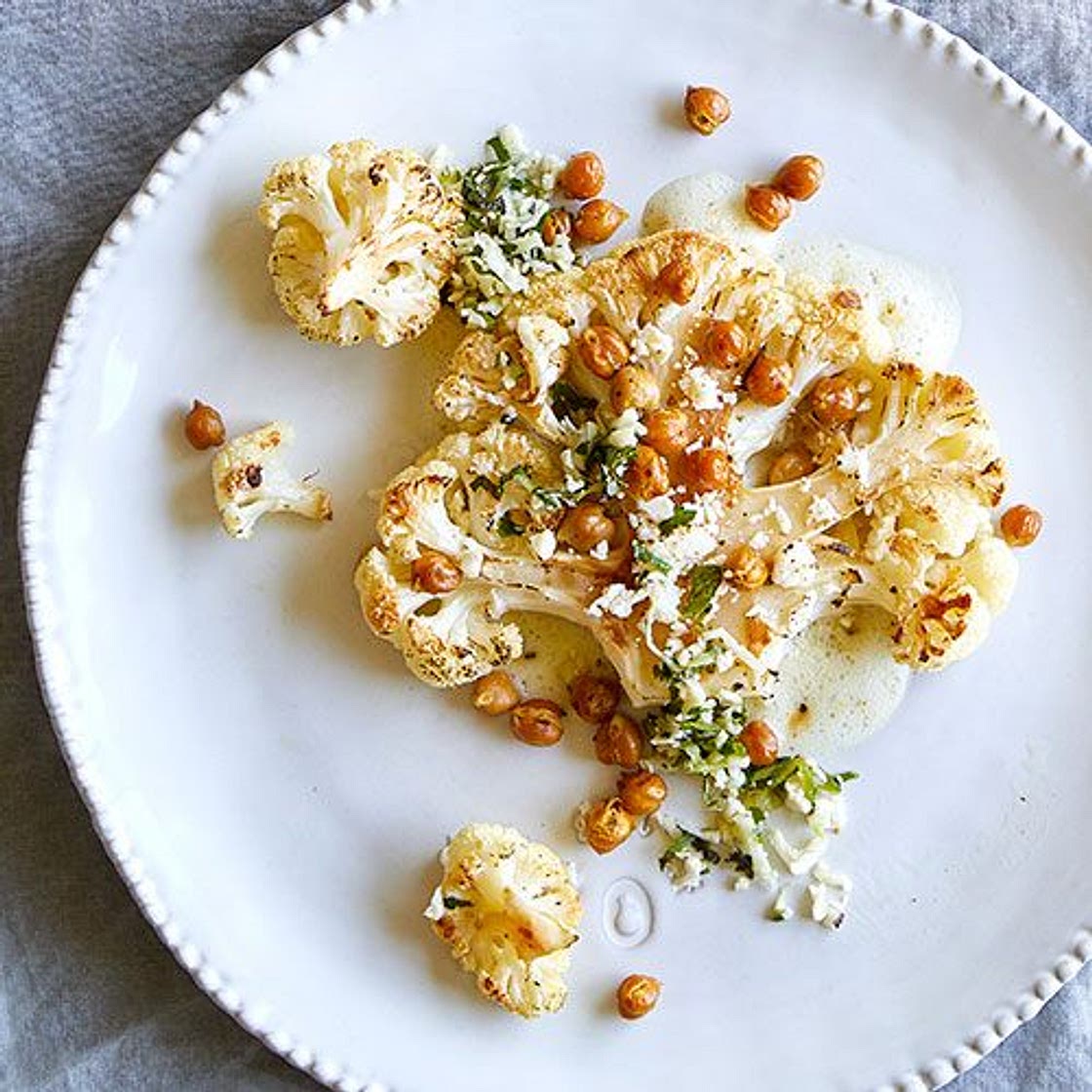 Roasted Cauliflower Steaks with Tabbouleh
