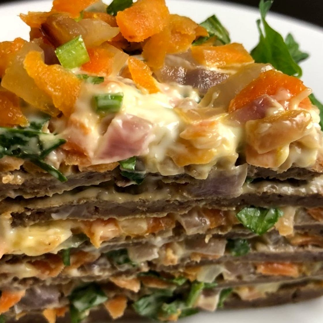 Layered Liver Cake