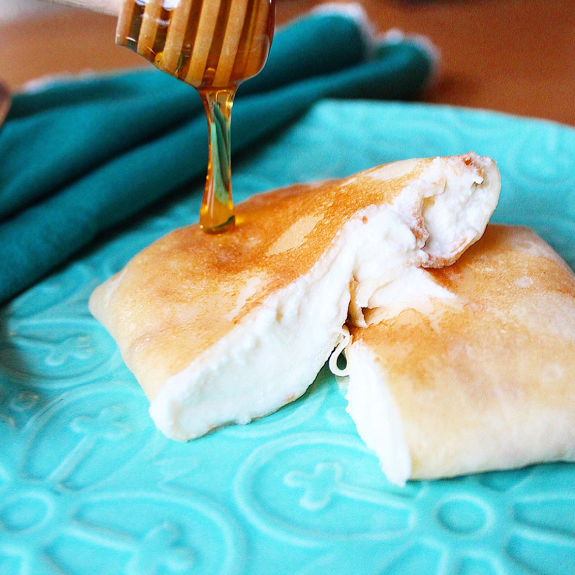 Honey Ricotta Stuffed Blini