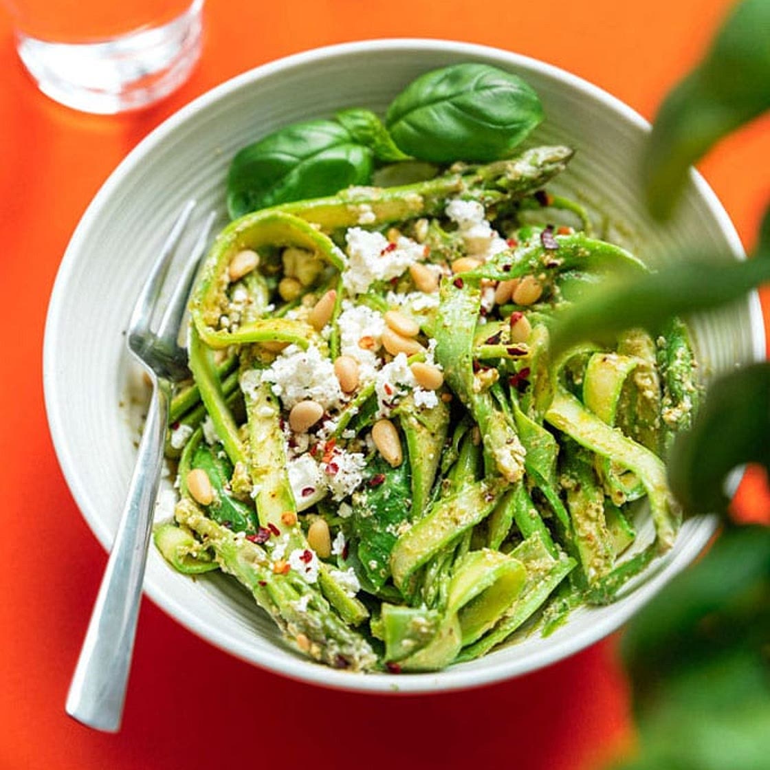 Asparagus Noodles with Pesto