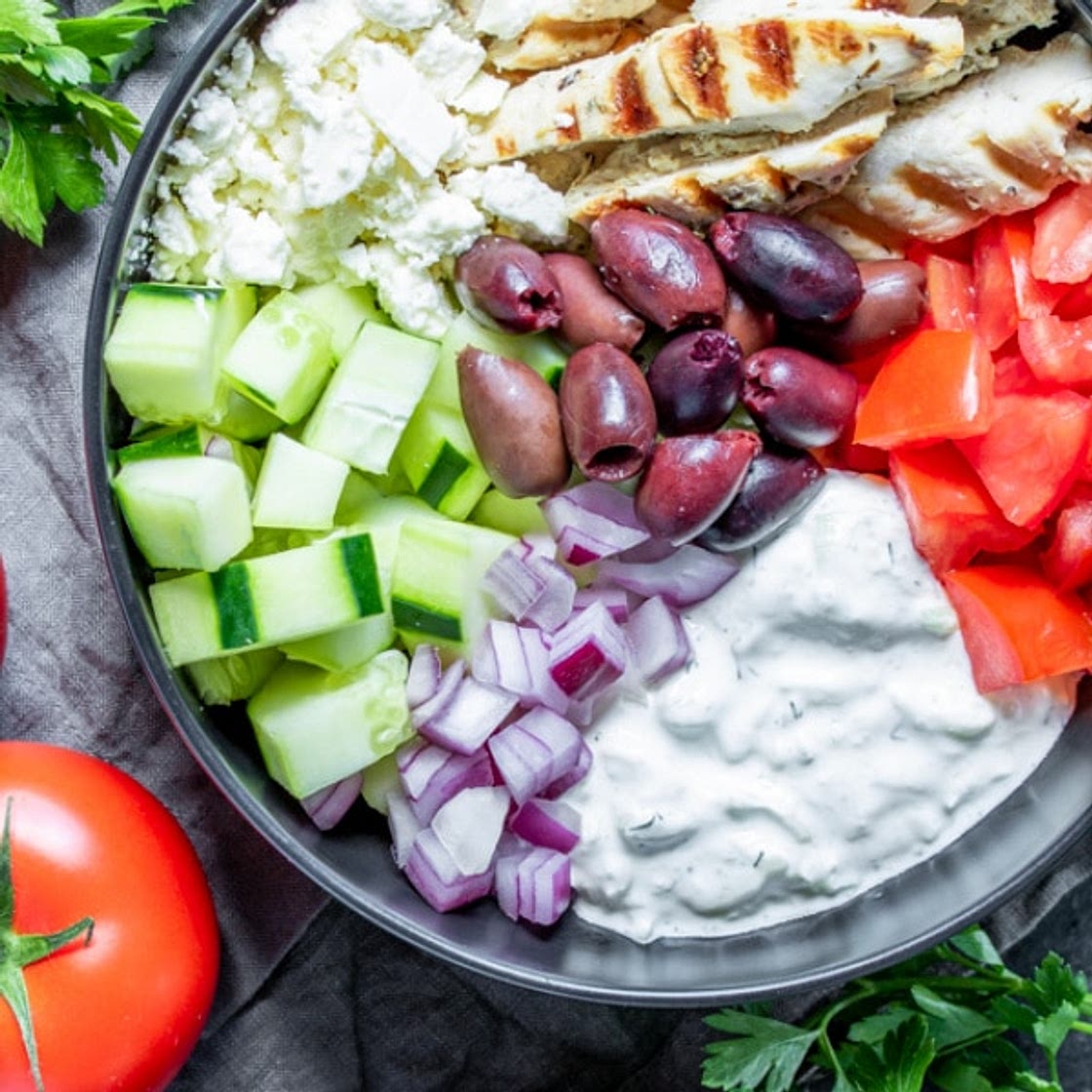 Keto Chicken Gyro Bowl