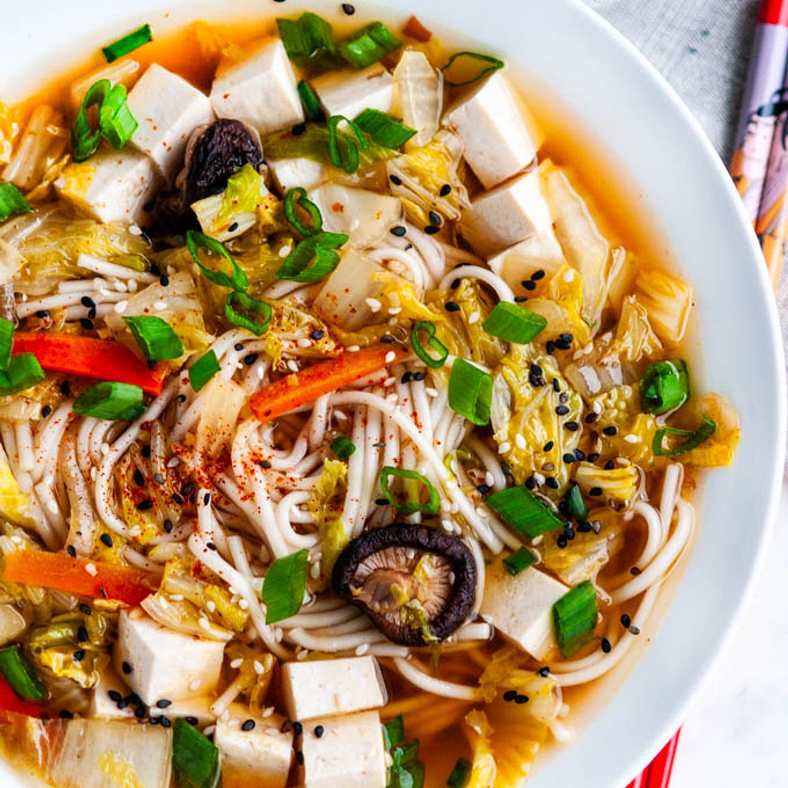 Shiitake Mushroom Udon Noodle Soup
