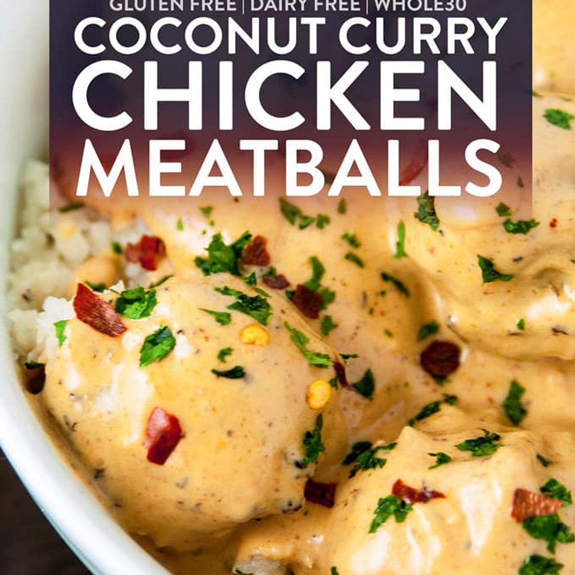 Coconut Curry Baked Chicken Meatballs
