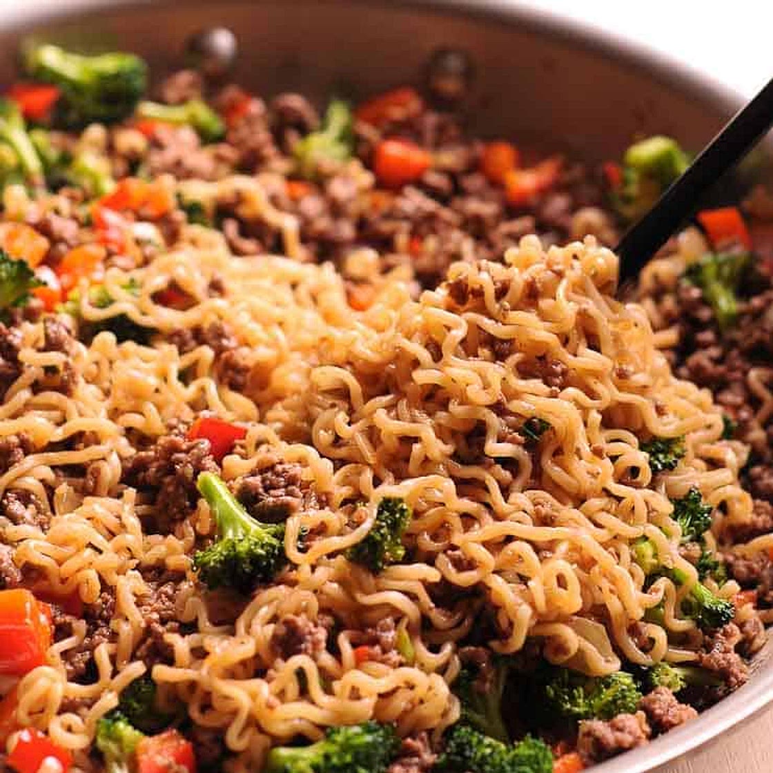 Healthy Beef Ramen Noodles