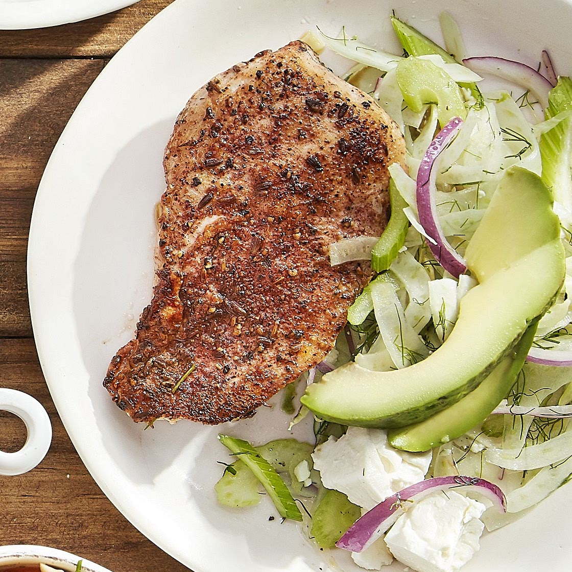 Blackened Chicken with Fennel Slaw