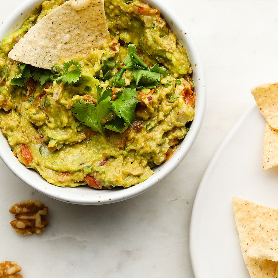 Walnut and Roasted Tomato Guacamole