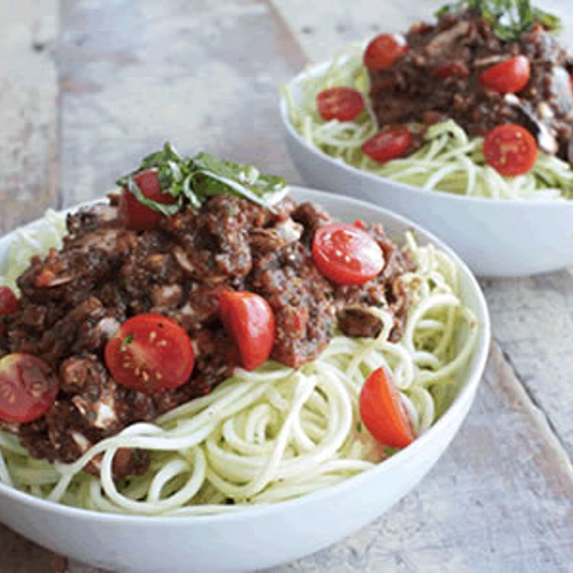 Zucchini Noodle Bolognese