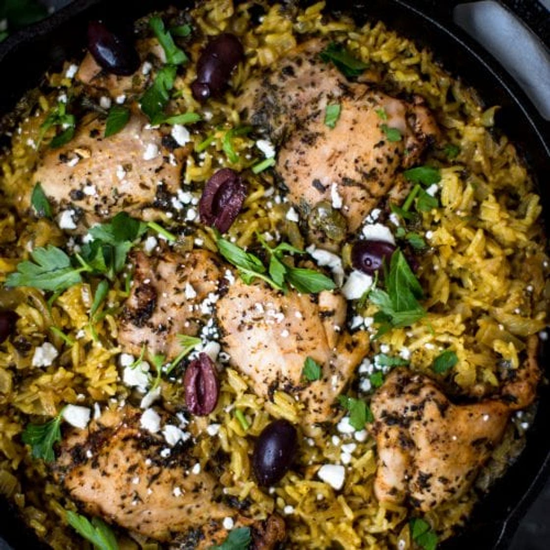 One Pot Mediterranean Chicken and Rice