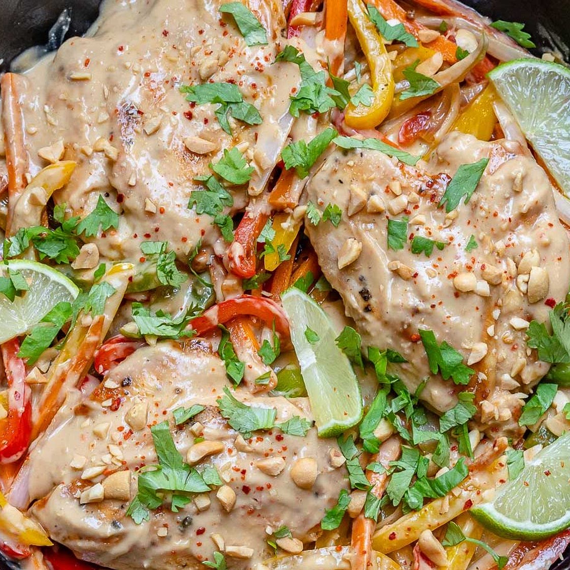 Chicken Satay Stir-fry Skillet