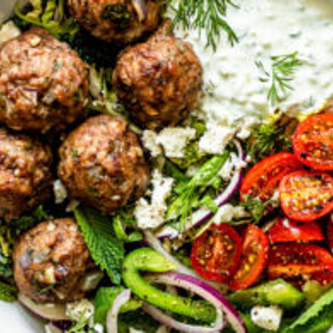 Greek Meatballs with Tzatziki Sauce