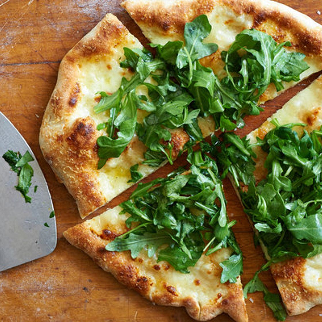 Green and White Pizza