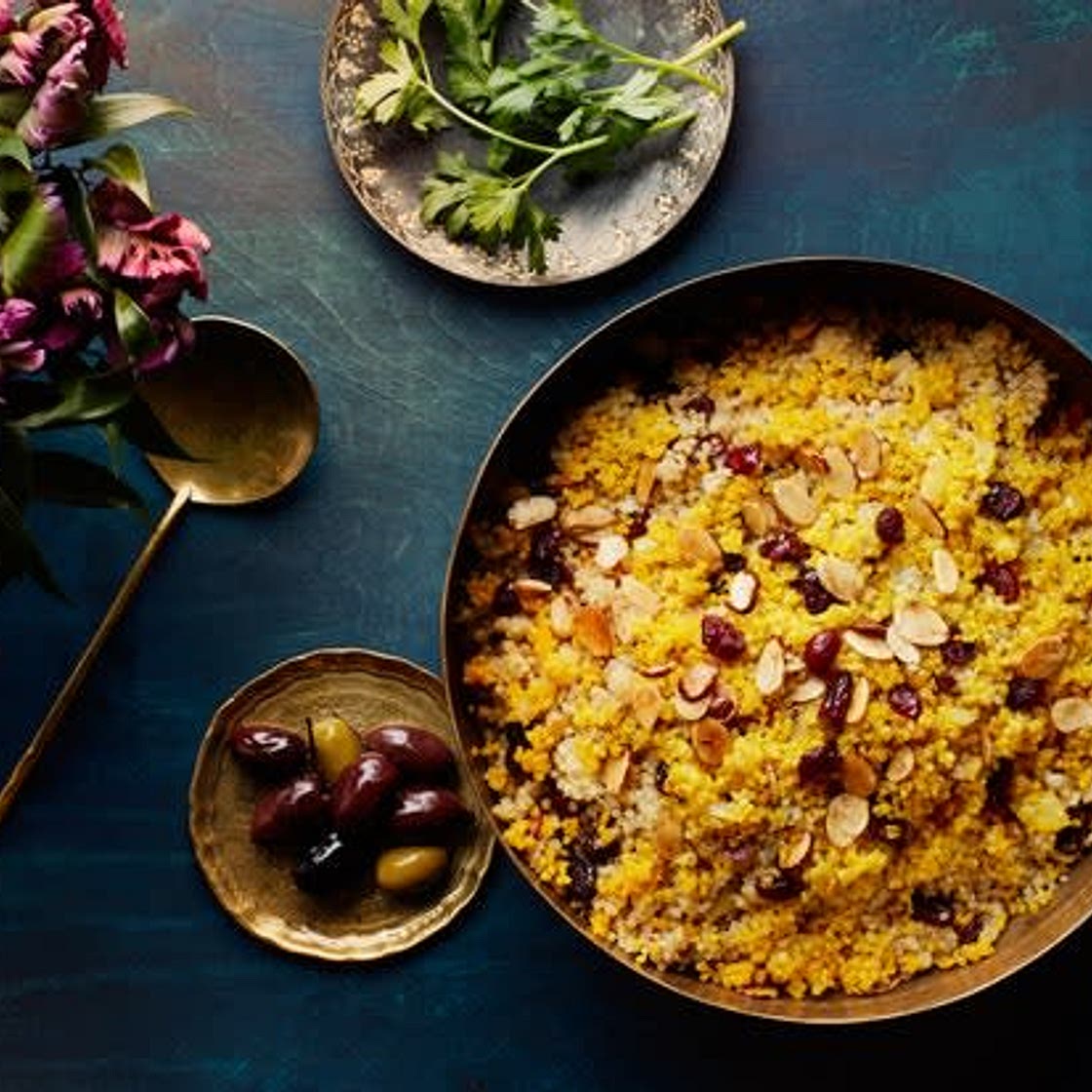 Saffron Quinoa with Dried Cherries and Almonds