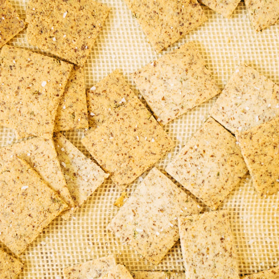 Keto Rosemary Sea Salt Crackers