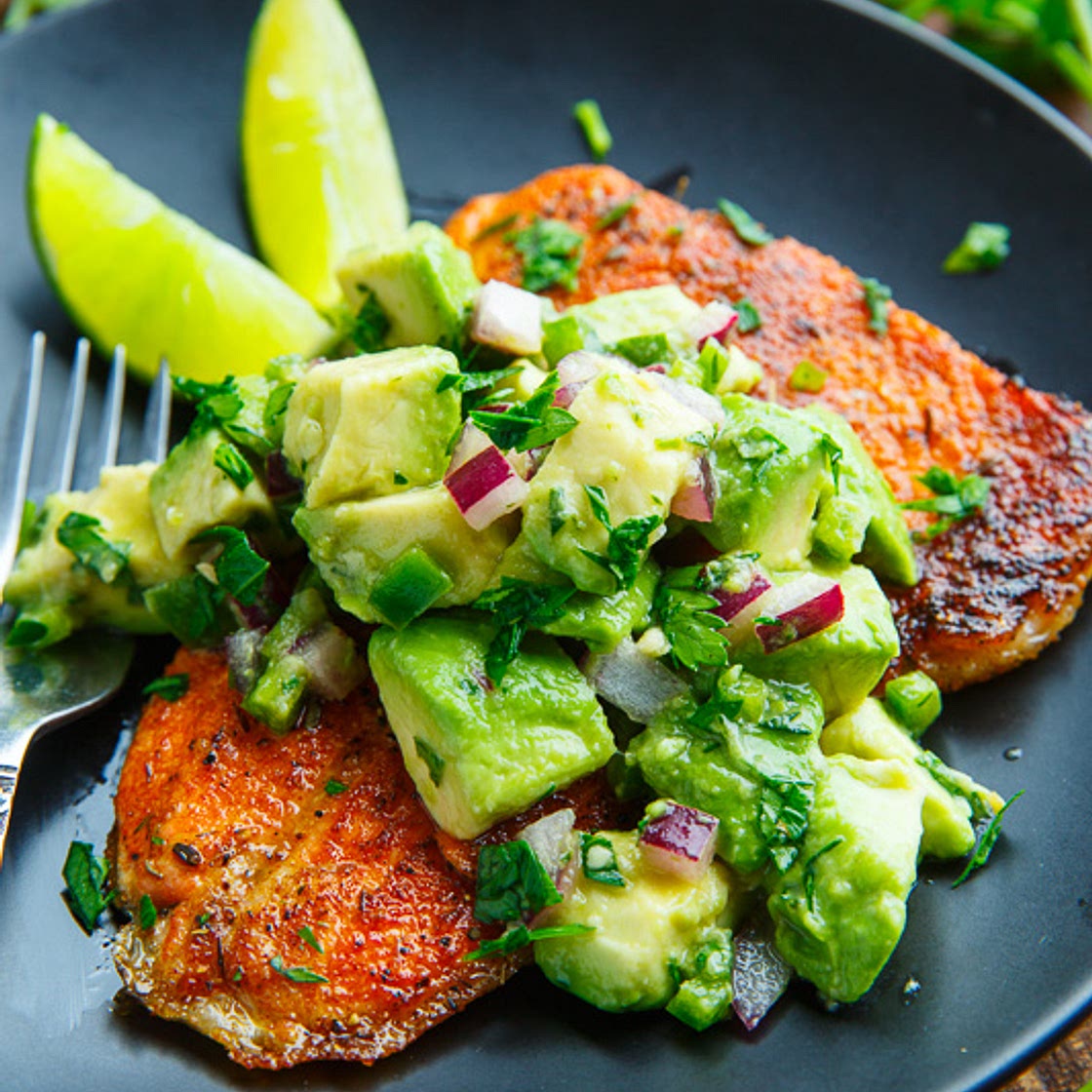 Blackened Salmon with Avocado Salsa