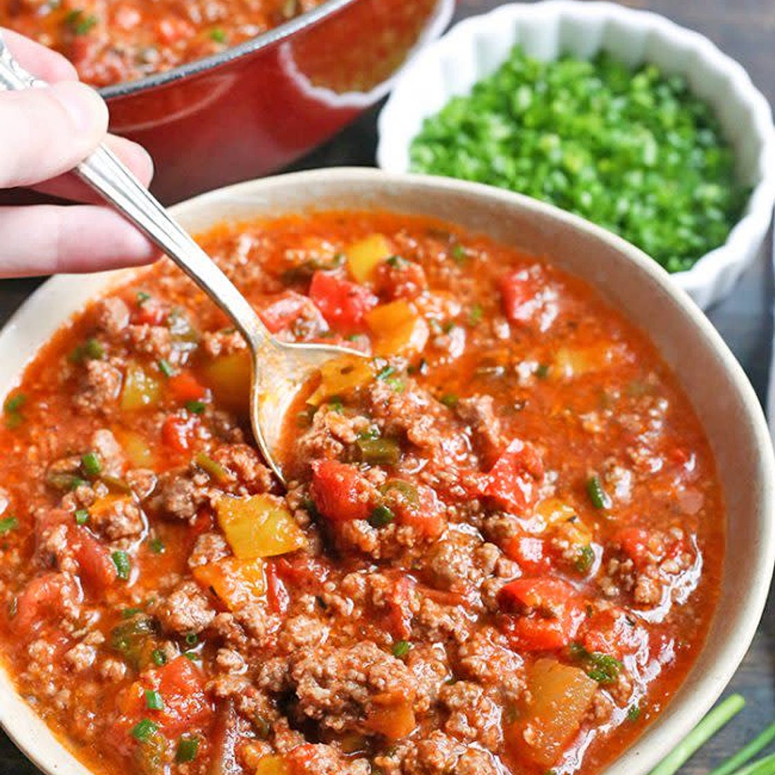 Paleo Whole30 Stuffed Pepper Soup