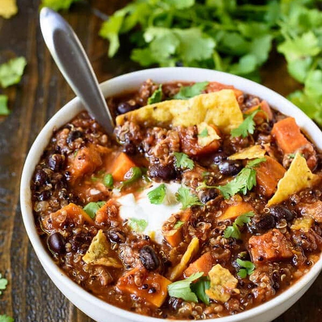 Slow Cooker Turkey Chili with Sweet Potatoes