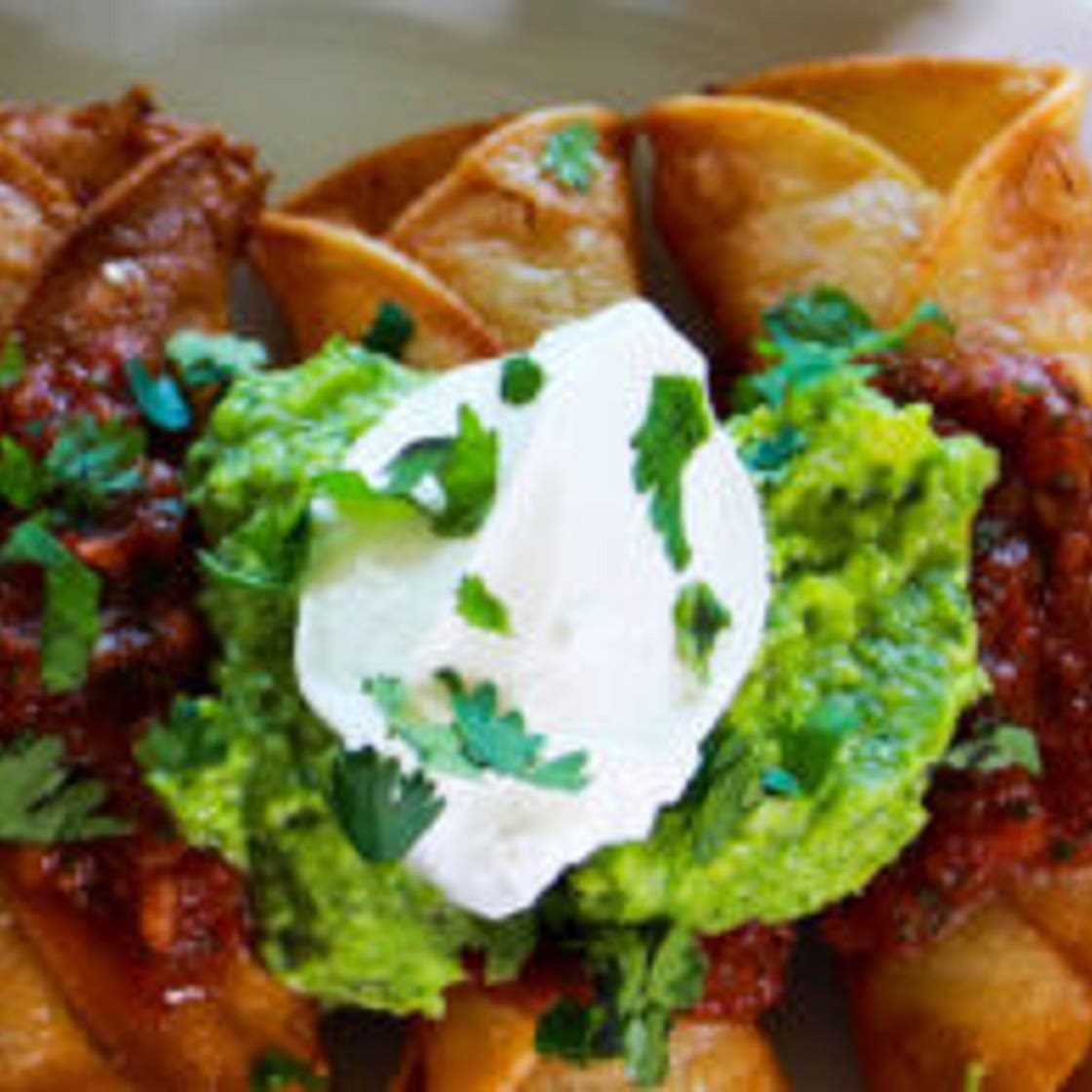 Chicken Taquitos with Chipotle Salsa and Guacamole