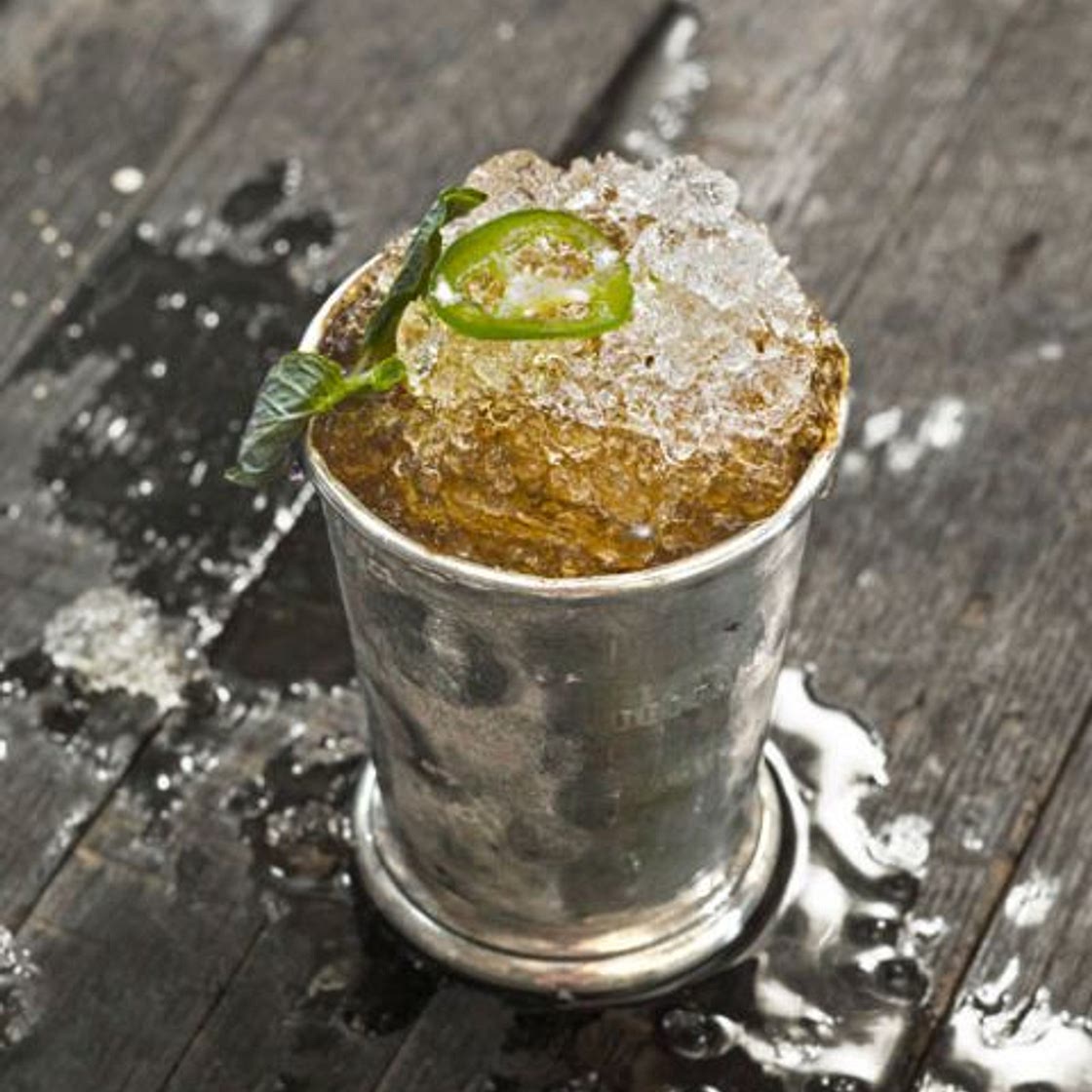 Jalapeño-Spiked Bourbon Julep
