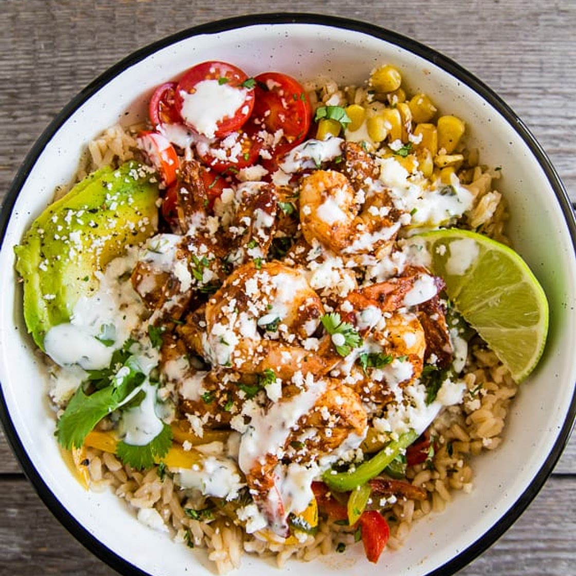 Chipotle Shrimp Fajita Bowls