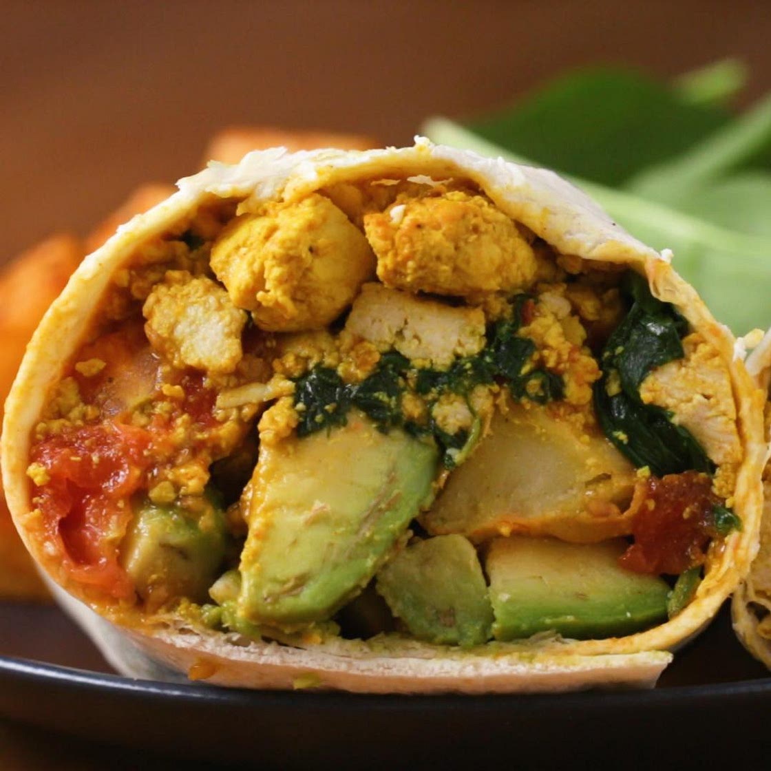 Tofu Scramble Breakfast Burrito Recipe by Tasty