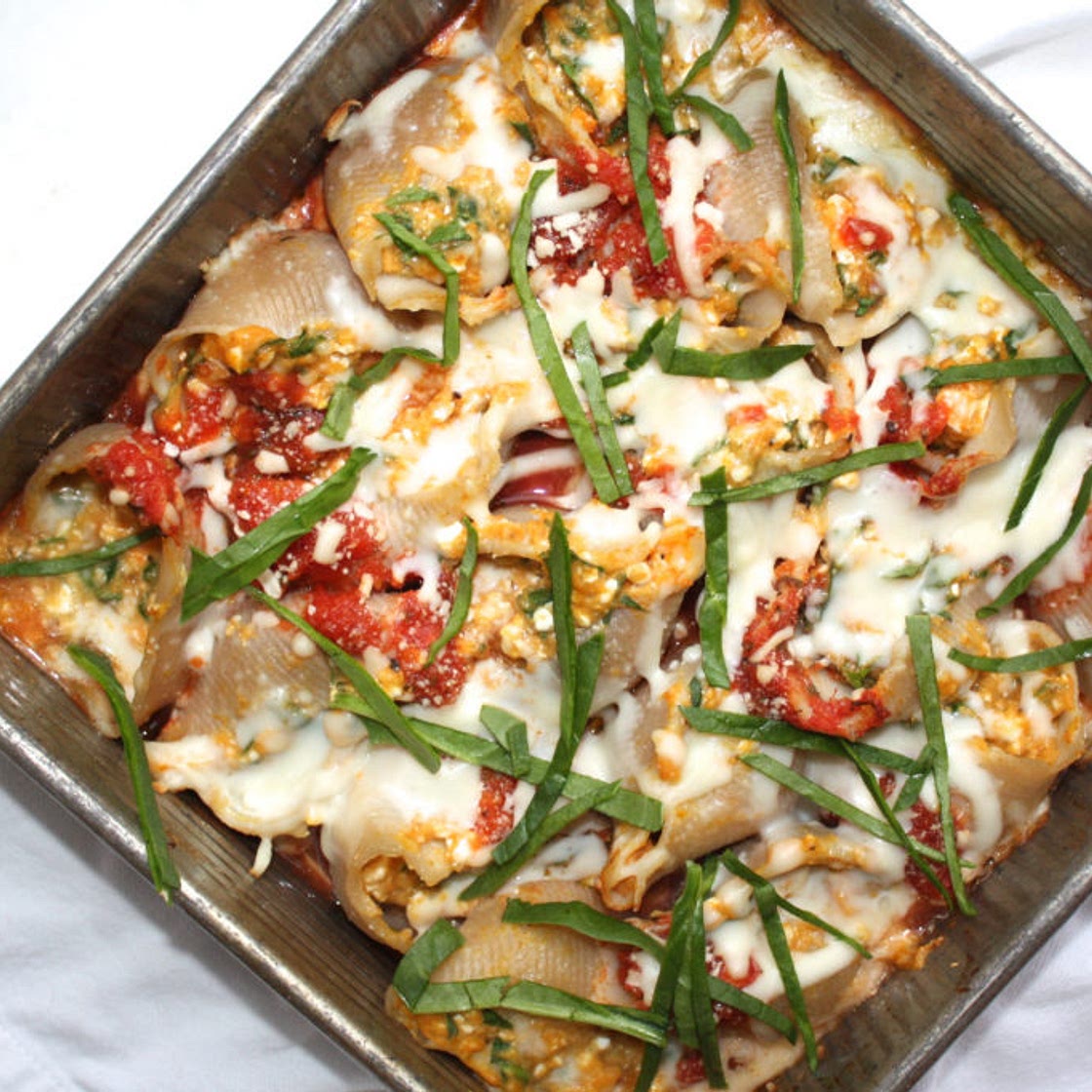 Low FODMAP Pumpkin Spinach Stuffed Shells (my version)