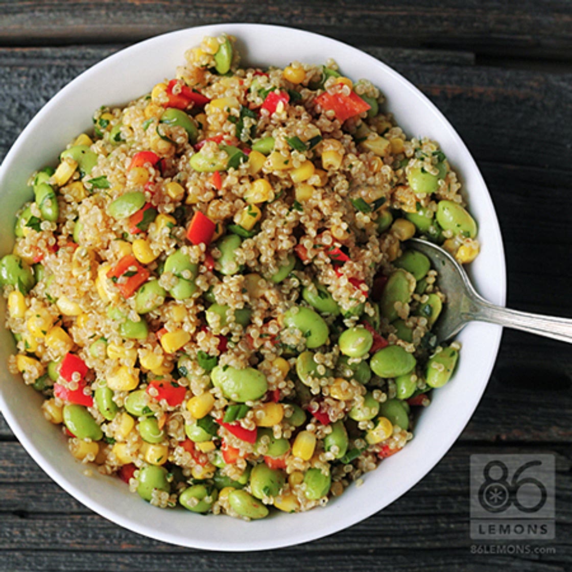 Quinoa Corn Edamame Salad (vegan, gf)