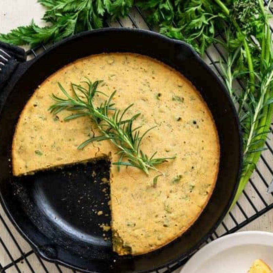 Carrot Top Herb Cornbread
