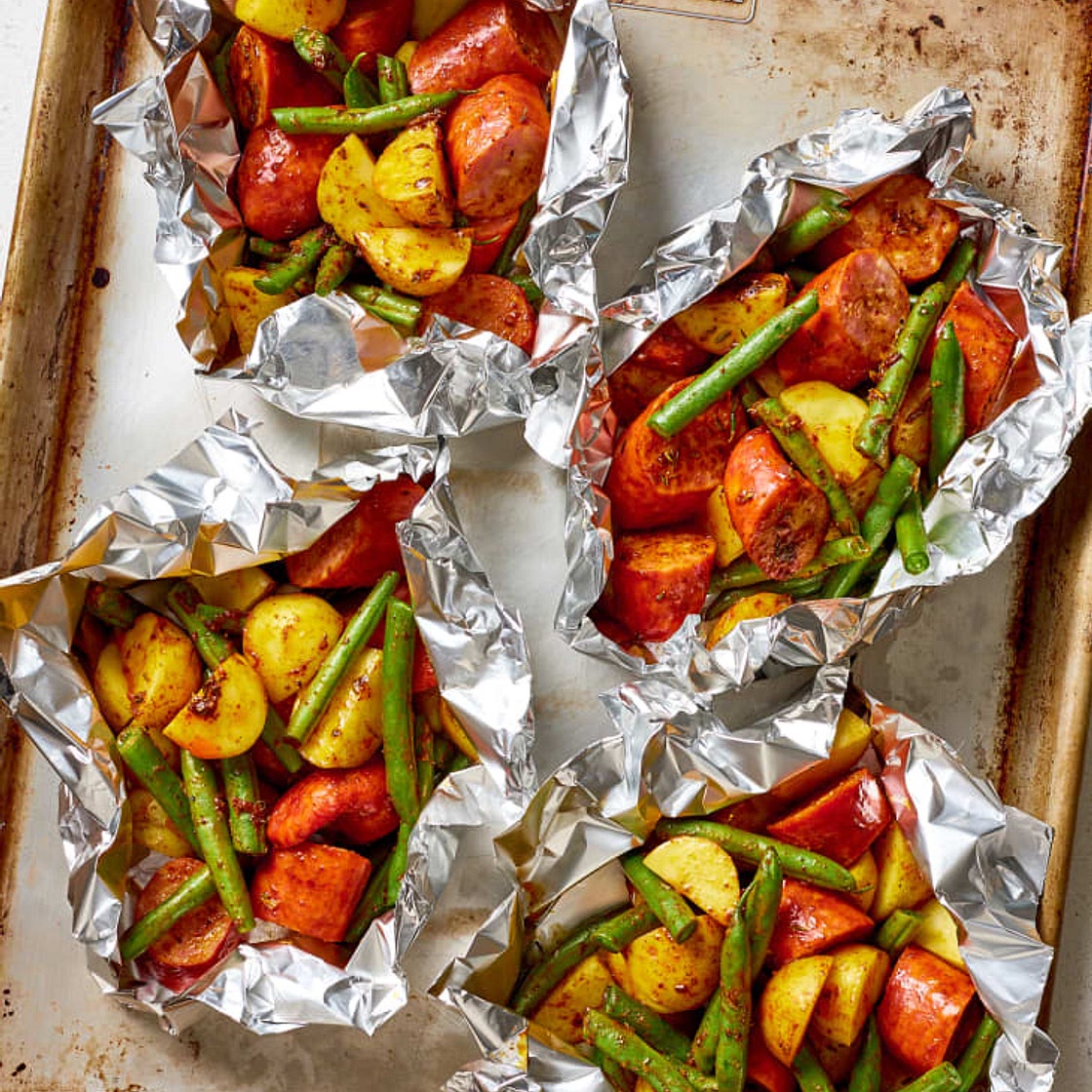 Sausage & Potato Foil Packets
