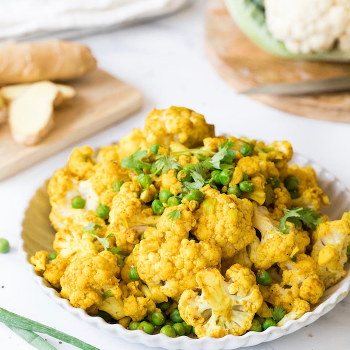 Curried Cauliflower & Peas