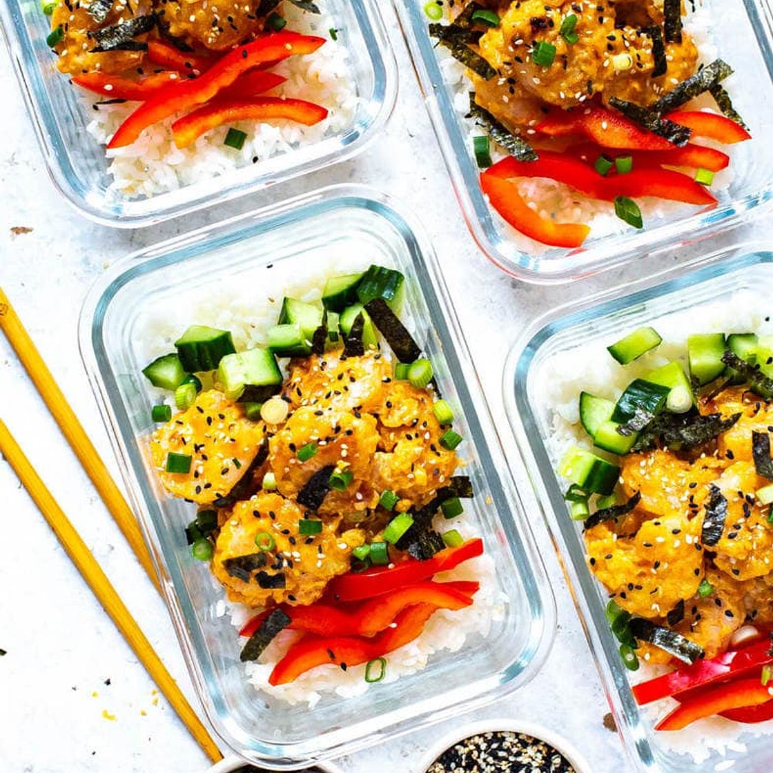 Meal Prep Dynamite Shrimp Sushi Bowl