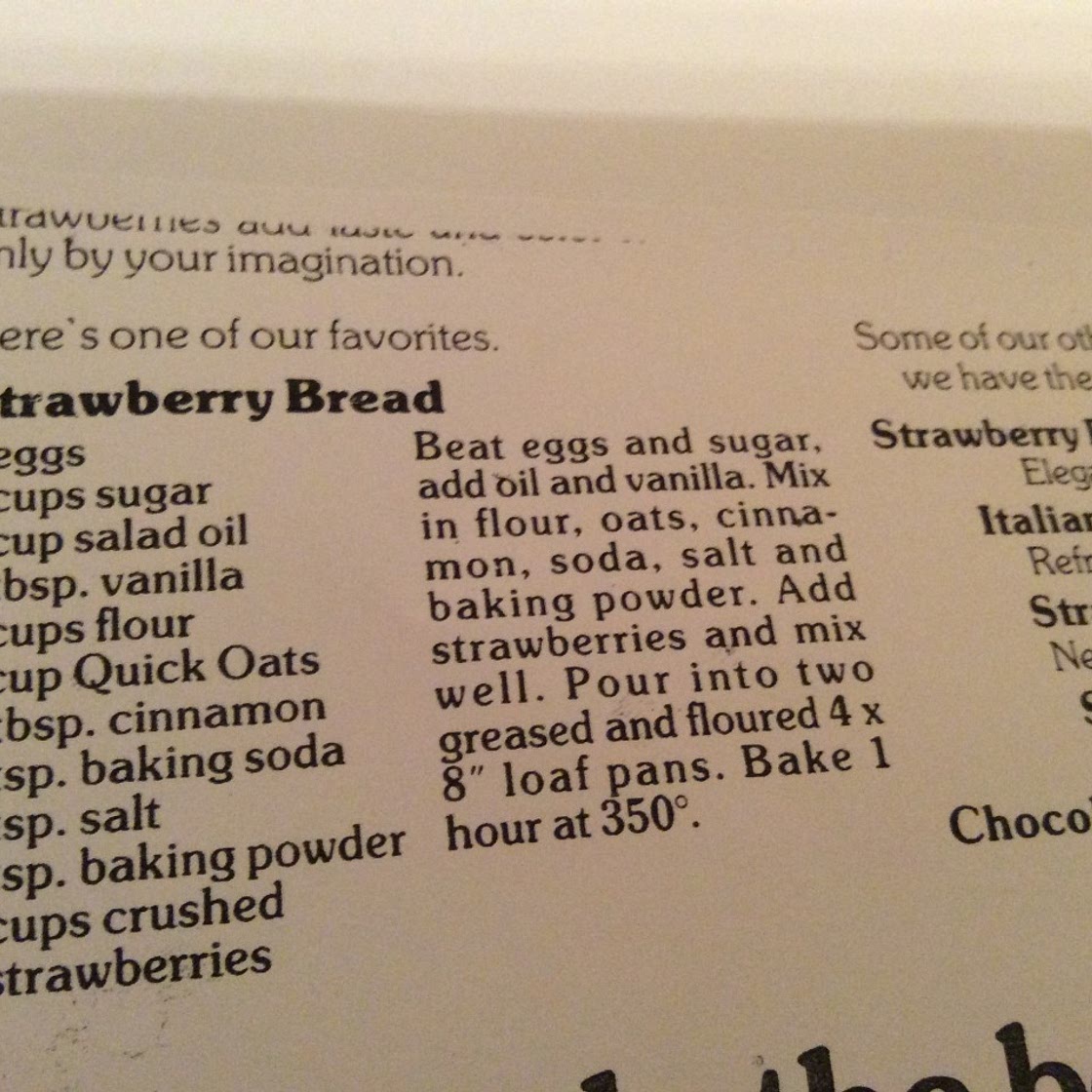 Strawberry bread
