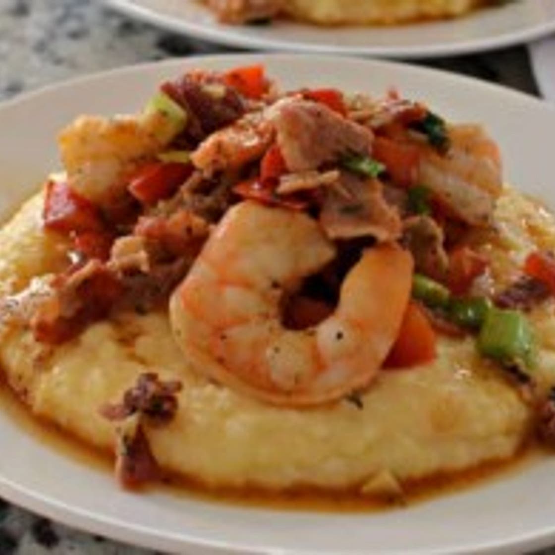 Shrimp and Grits Southern Style with Cheesy Grits