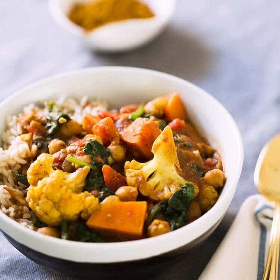 Coconut, chick pea and spinach