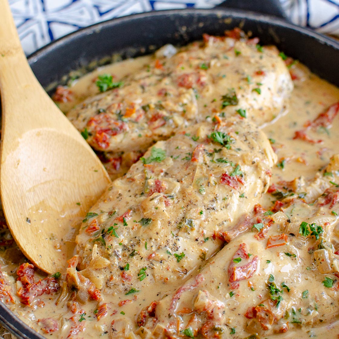Low Syn Chicken in Sun-dried Tomato Creamy Sauce | Slimming World