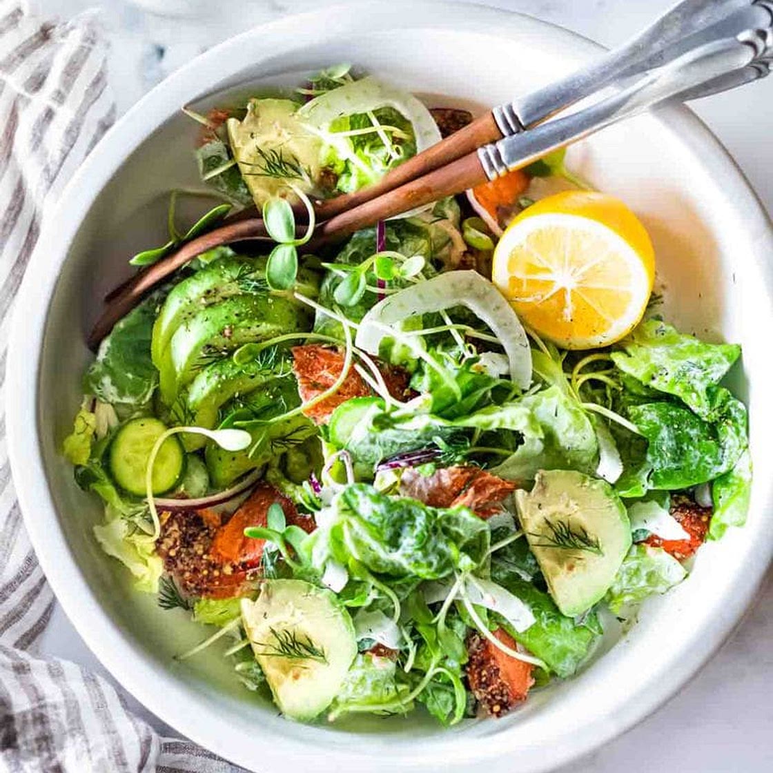 Smoked Salmon, Avocado and Fennel Salad