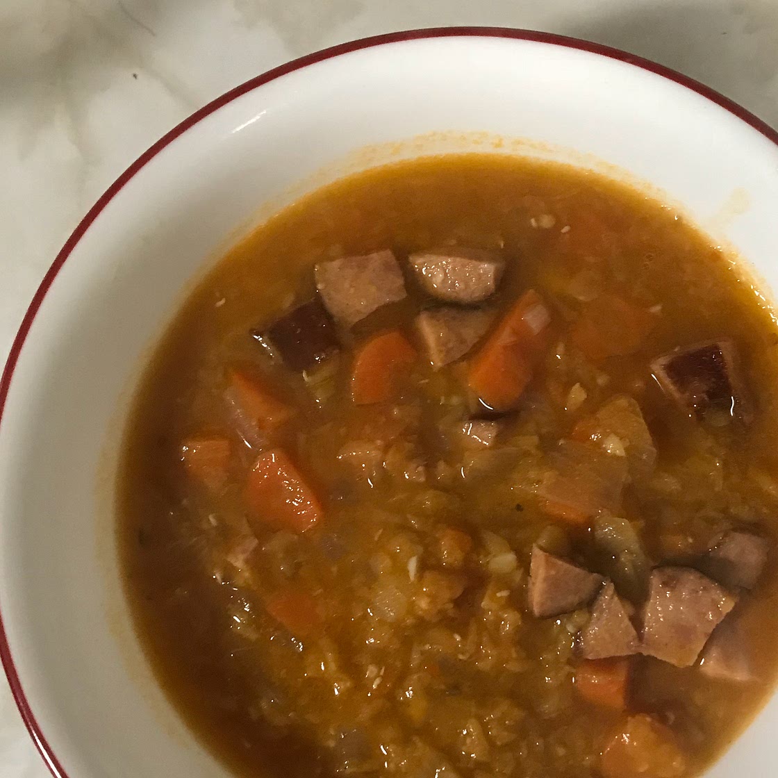 Greek Lentil Soup (Fakes)