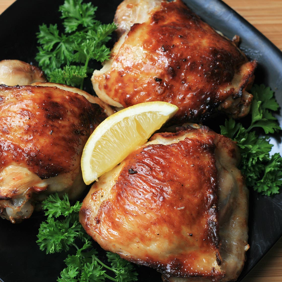 Keto Lemon-Garlic Chicken Thighs in the Air Fryer