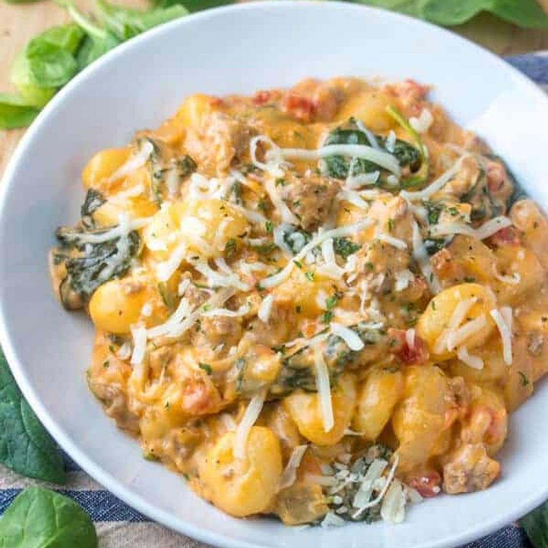 One Pot Creamy Sausage Gnocchi