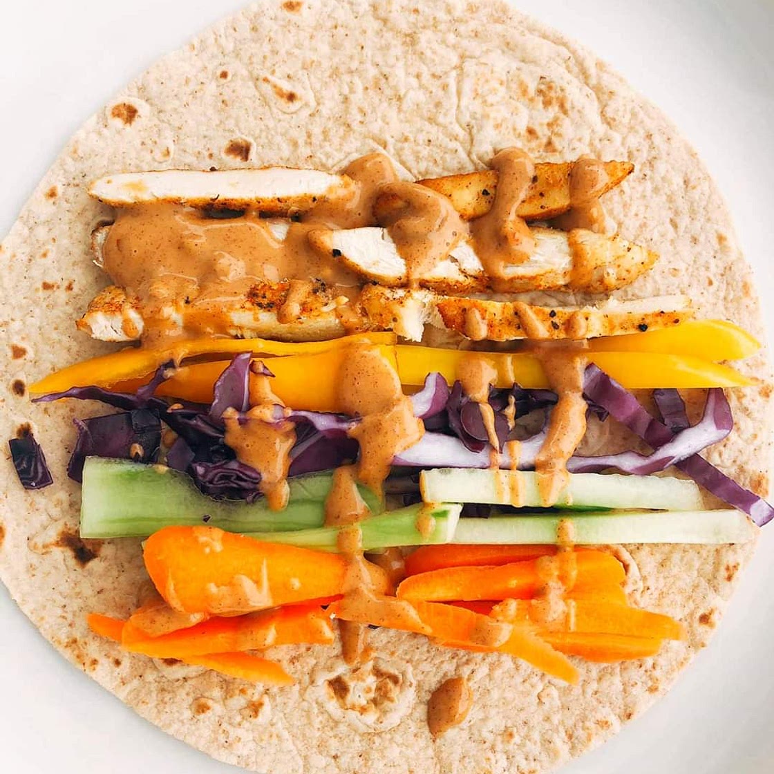 Spicy Peanut Sauce Wrap