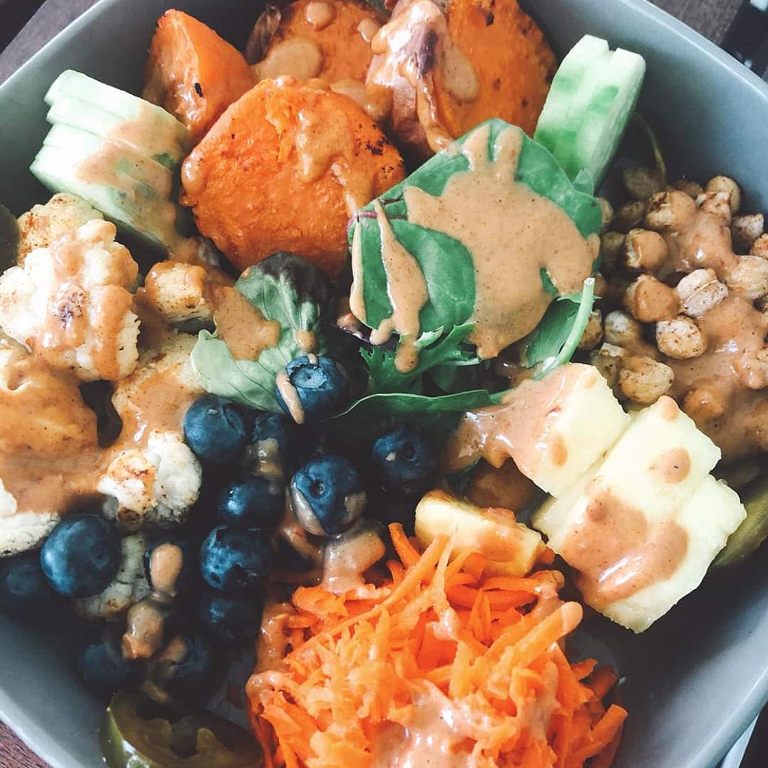 Everything Bowl with Spicy Peanut Sauce