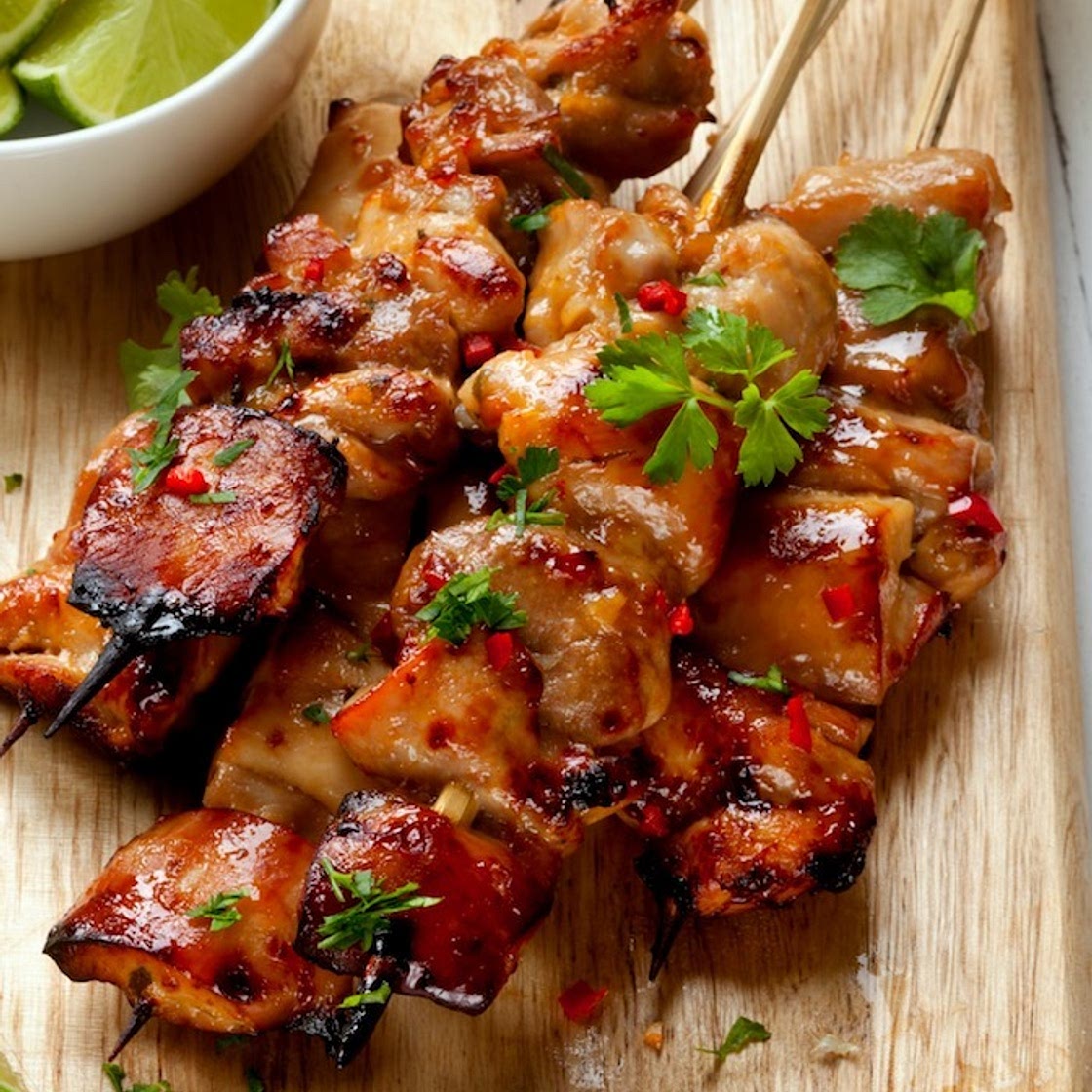 Lime Chili Chicken Skewers